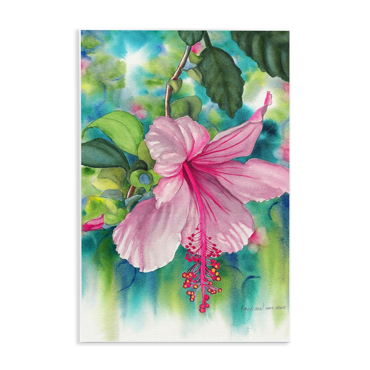 Stupell Industries Delicate Hibiscus Bloom Wall Plaque By Christine Reichow
